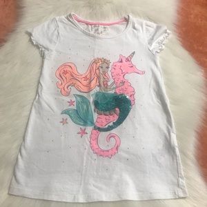 Cynthia Rowley⚜️Sequin Mermaid & Seahorse T-shirt